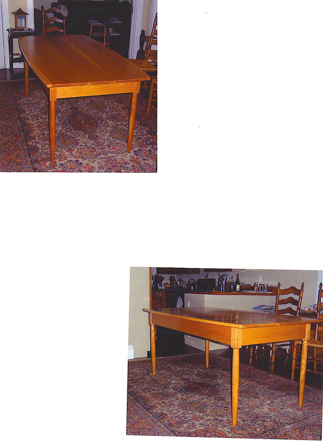 Cherry Curved Top Dining Table